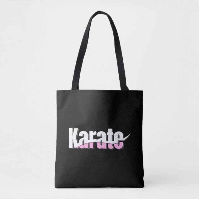 Karate Martial Arts Girly Rosa Tygkasse (Framsida)