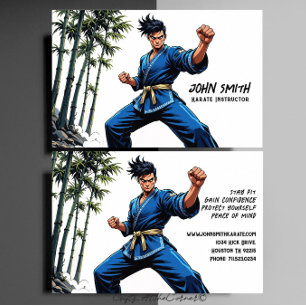 Karate Martial Arts Instructor Visitkort