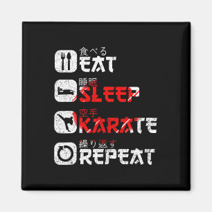 Karate Martial Arts Japansk Sol Eat Sömnläge Karat Magnet