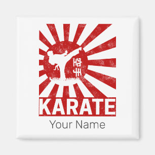 Karate Martial Arts med japansk Vintage Design Magnet