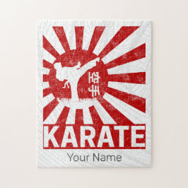 Karate Martial Arts med japansk Vintage Design Pussel
