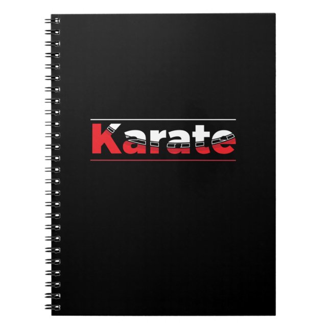 Karate Martial Arts Red Anteckningsbok (Framsidan)