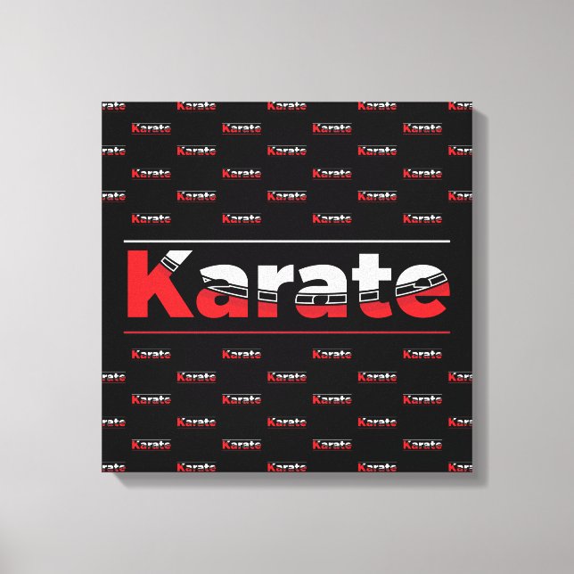 Karate Martial Arts Red Canvastryck (Framsida)