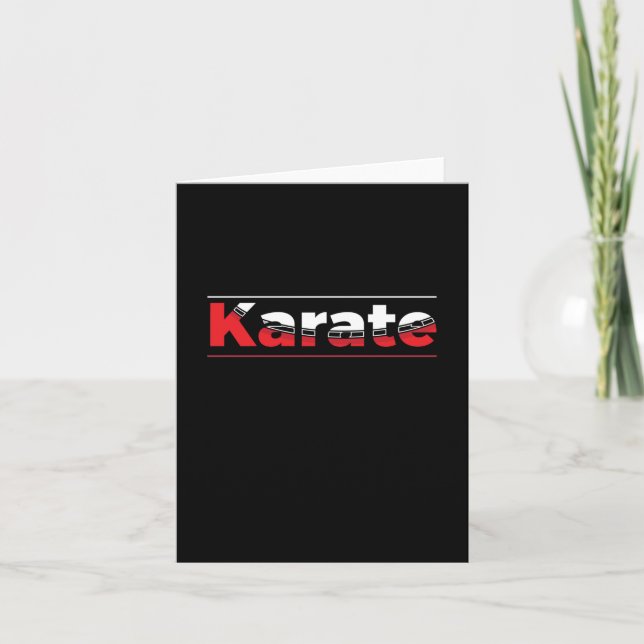 Karate Martial Arts Red Kort (Framsida)