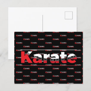 Karate Martial Arts Red Vykort