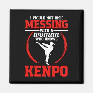 Karate Martial Arts Riskerar inte Kenpo School Fig Magnet