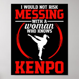 Karate Martial Arts Riskerar inte Kenpo School Fig Poster