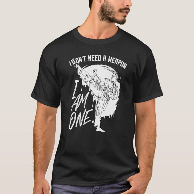 Karate Martial Fight Taekwondo Headkick Box 1 T Shirt (Framsida)
