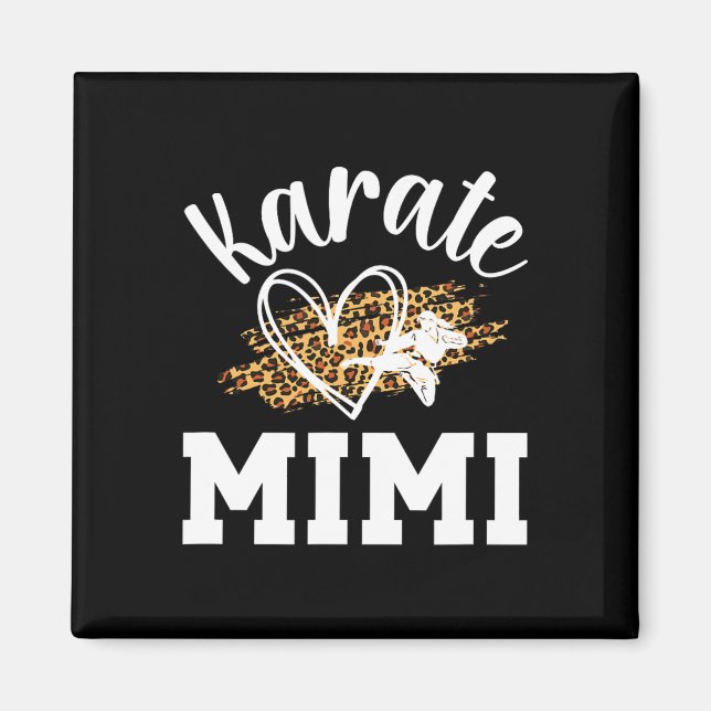 Karate Mimi Leopard Karate Mimi Grandma Magnet (Framsidan)