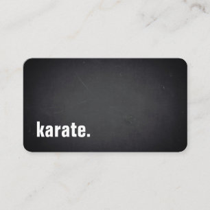 karate. Modern minimalist svart tavla professionel Visitkort