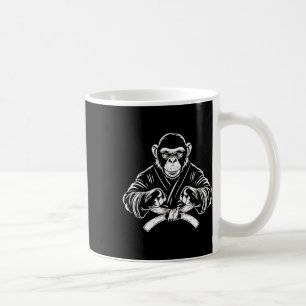 Karate Monkey Ritning Kickboxning Jiu-jitsu Mma Ma Kaffemugg