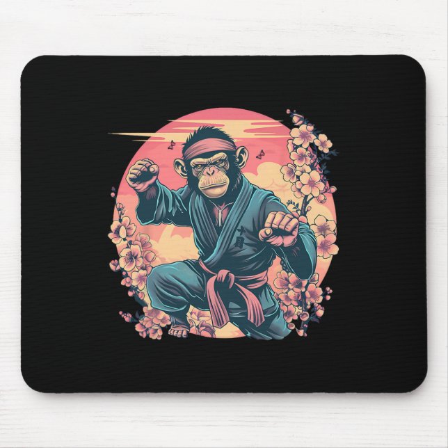 Karate Monkey Sakura Jiu-jitsu Mma Kampsport Ki Musmatta (Framsidan)