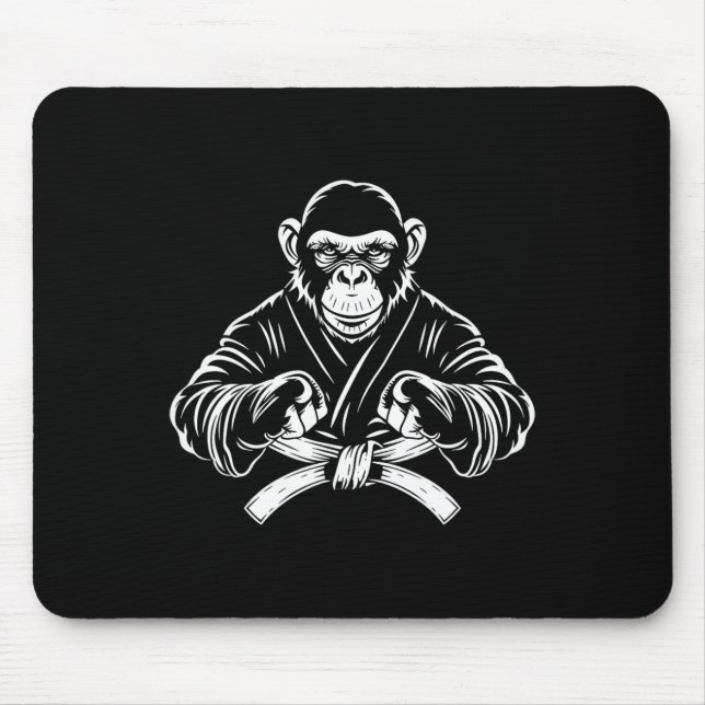 Karate Monkey Teckning Kickboxing Jiu-jitsu Mma Ma Musmatta (Framsidan)