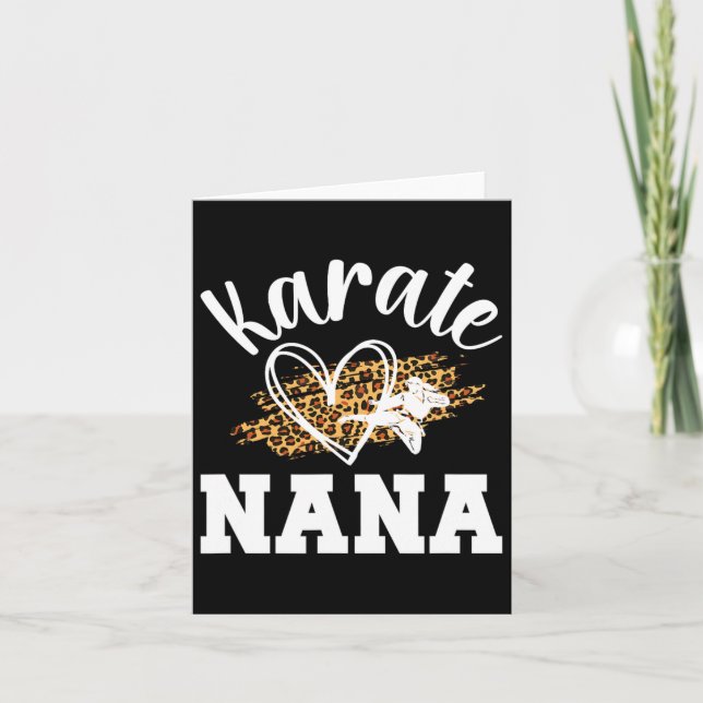 Karate Nana Leopard Karate Nana Grandma 1 Kort (Framsida)