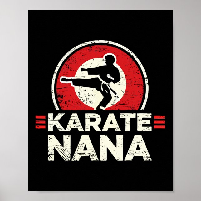 Karate Nana Retro Kick Silhouette Poster (Framsidan)