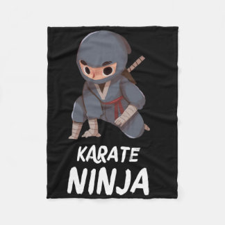 Karate Ninja Boy Funny Martial Arts Sports Fleecefilt
