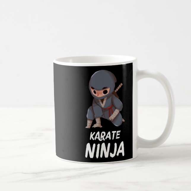 Karate Ninja Boy Funny Martial Arts Sports Kaffemugg (Höger)