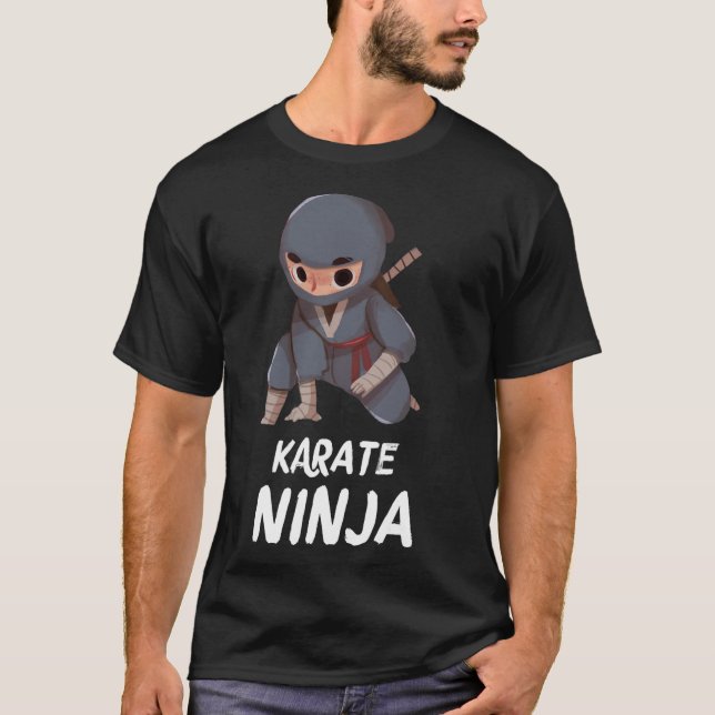 Karate Ninja Boy Funny Martial Arts Sports T Shirt (Framsida)