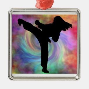 Karate Ornies Julgransprydnad Metall