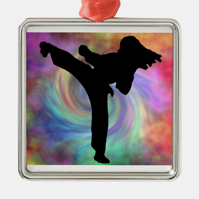 Karate Ornies Julgransprydnad Metall (Framsidan)