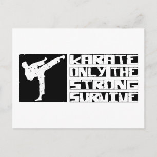 Karate Överlever Vykort