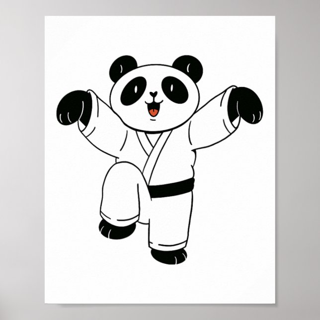 Karate Panda Crane Kick Poster (Framsidan)
