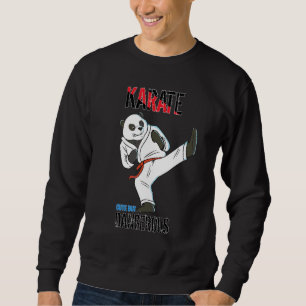 Karate Panda Söt men farlig Karate Panda Lång Ärmad Tröja