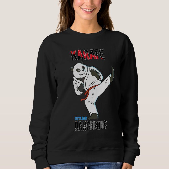 Karate Panda Söt Men Farlig Karate Panda T Shirt (Framsida)