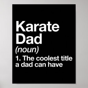 Karate Pappa Definition Rolig Sport Kampsport Poster