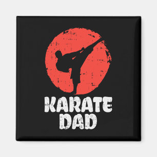 Karate Pappa Fighter Japansk Kampkonst Fäders Dag Magnet
