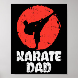Karate Pappa Fighter Japansk Kampkonst Faders Dag Poster
