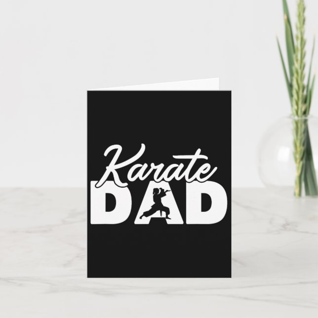 Karate Pappa - Funny Karate Pappa Gift Kort (Framsida)