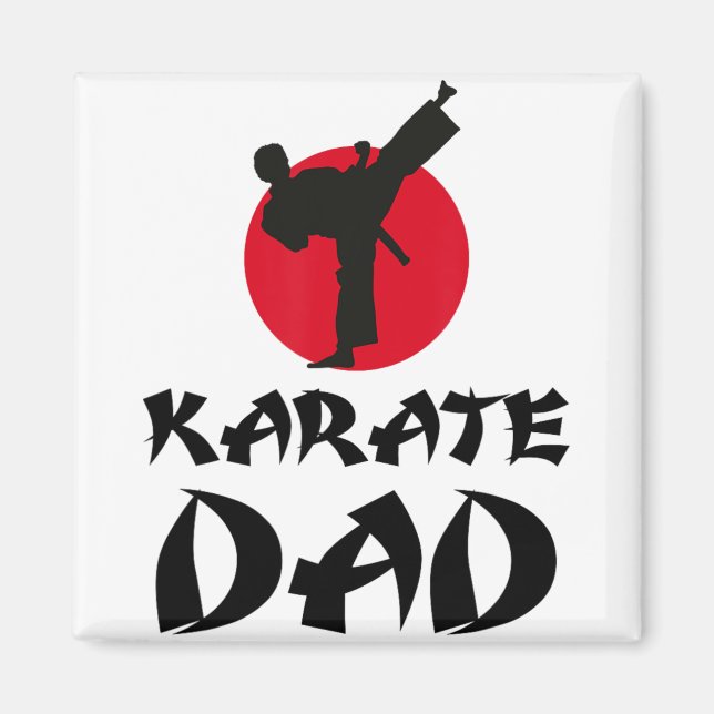 Karate Pappa Kampsport  Magnet (Framsidan)