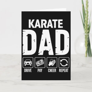 Karate Pappa Kör Betala Glädja Pappa Till En Karat Kort