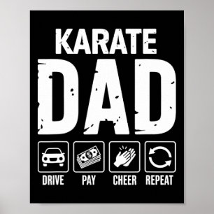 Karate Pappa Kör Betala Glädje Pappa Till En Karat Poster