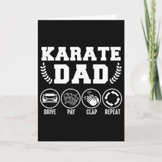 Karate Pappa Kör Betala Klappa Upprepa Fars Dag Pr Kort
