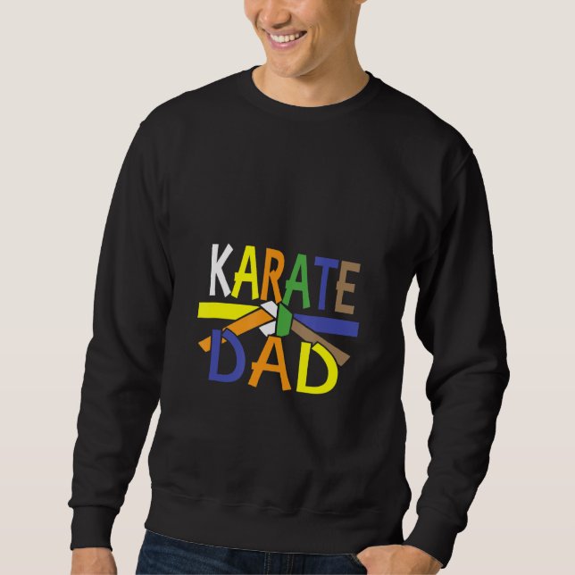 Karate Pappa Lång Ärmad Tröja (Framsida)