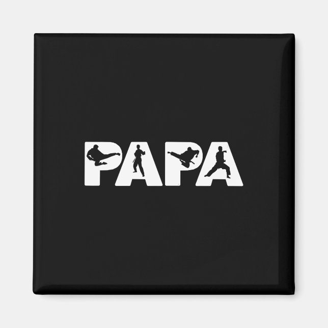 Karate Pappa Rolig Pappa Karate Pappa Present  Magnet (Framsidan)