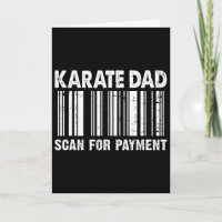 Karate Pappa Skanna För Betalning Rkod Fars Dag 