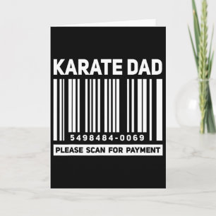 Karate Pappa Skanna För Betalning Rolig Rcode Papp Kort
