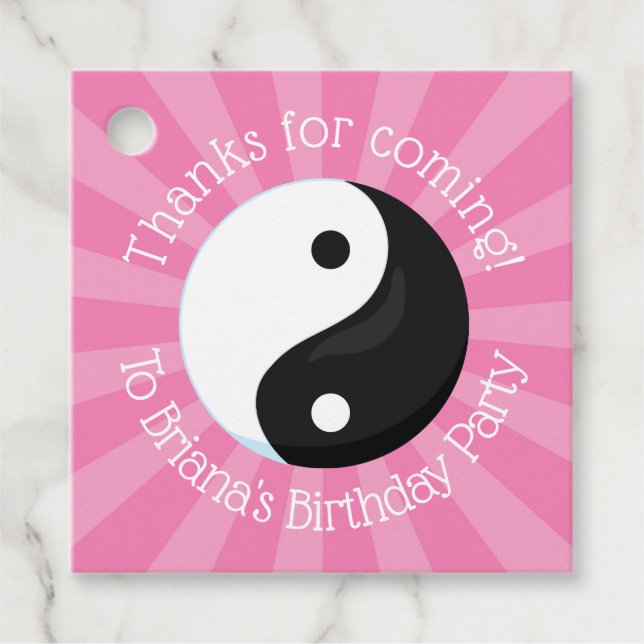 Karate Party-favoritMärkre för en flicka Gåvor Etiketter (Framsida)