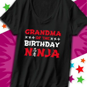Karate Party Kids Grandma of the Birthday Ninja T Shirt