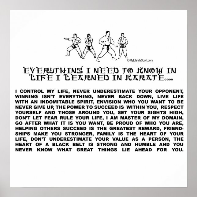 KARATE POSTER (Framsidan)