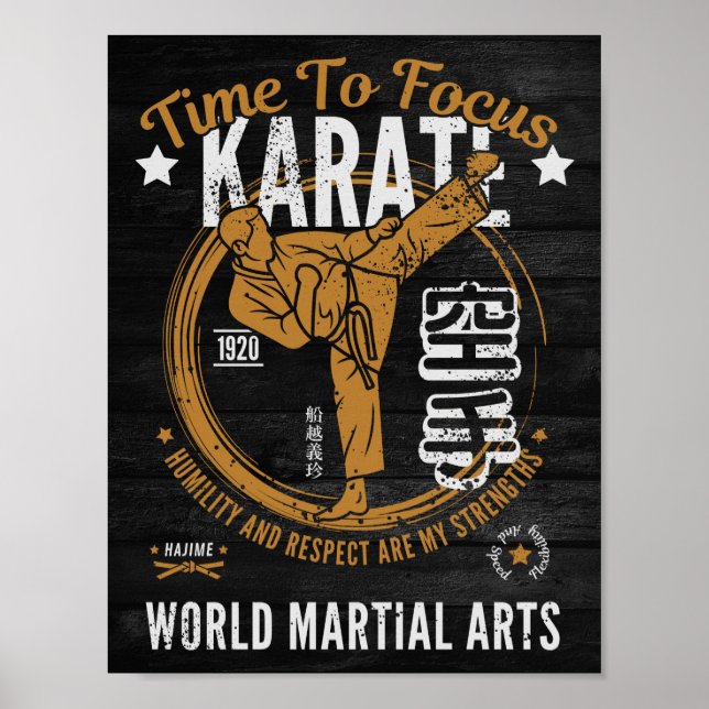 Karate Poster - dags att fokusera (Framsidan)