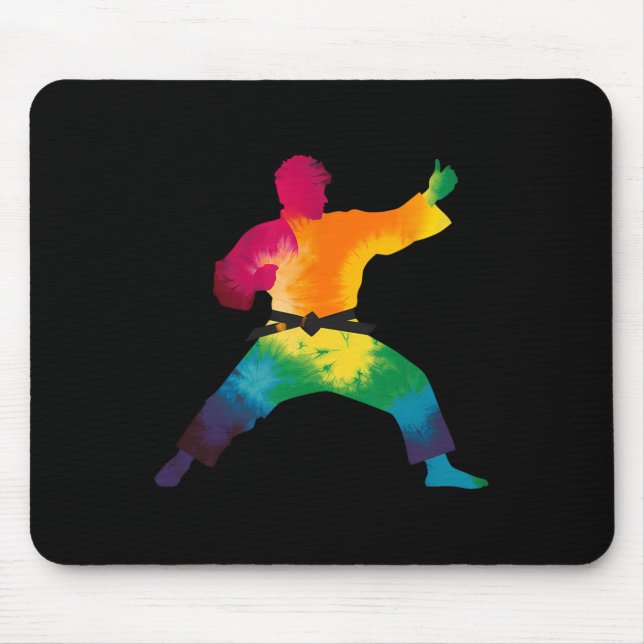 Karate Practister Colorful Tie-dye Martial Arts Musmatta (Framsidan)