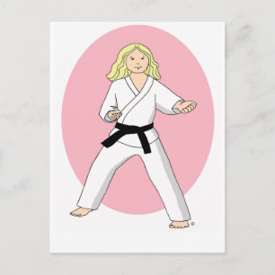 Karate Princess Vykort