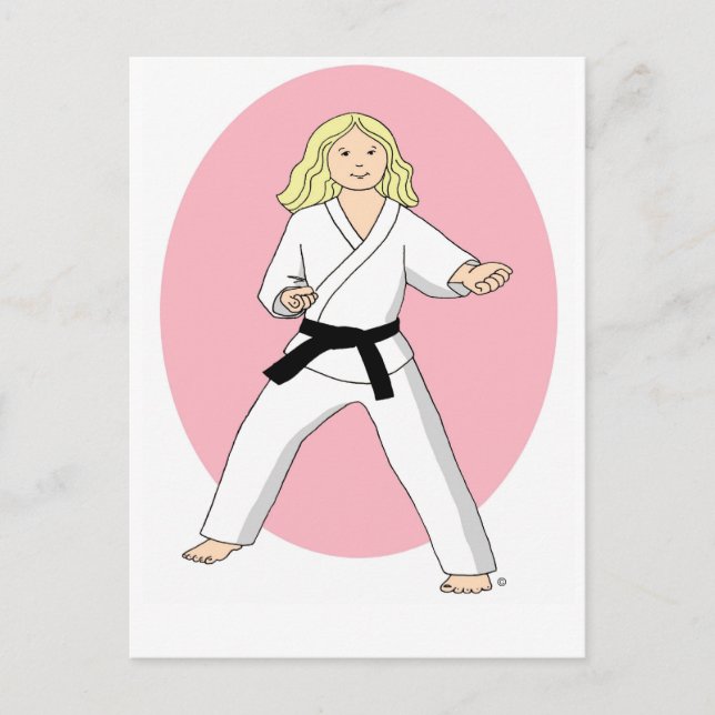 Karate Princess Vykort (Framsida)