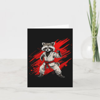 Karate Raccoon Motiv Taekwondo Jiu-Jitsu Mma Kort