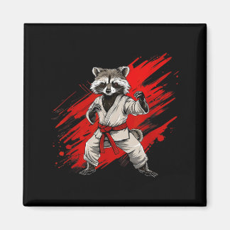 Karate Raccoon Motiv Taekwondo Jiu-Jitsu Mma Magnet