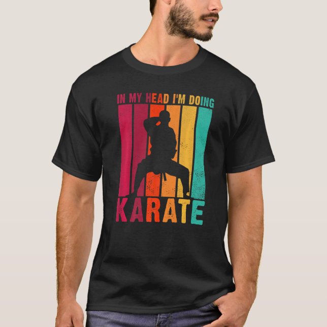 Karate Retro Vintagefor Kick Boxers T Shirt (Framsida)